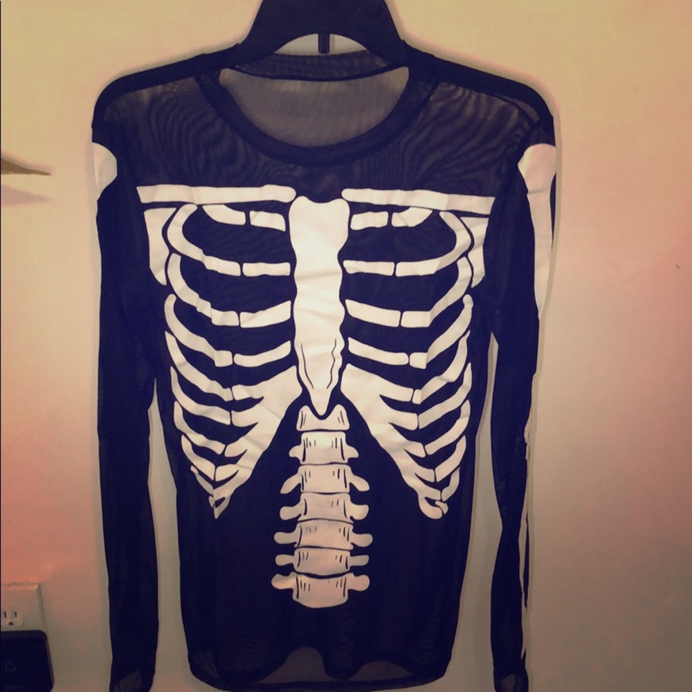 See through, mesh skeleton long sleeve